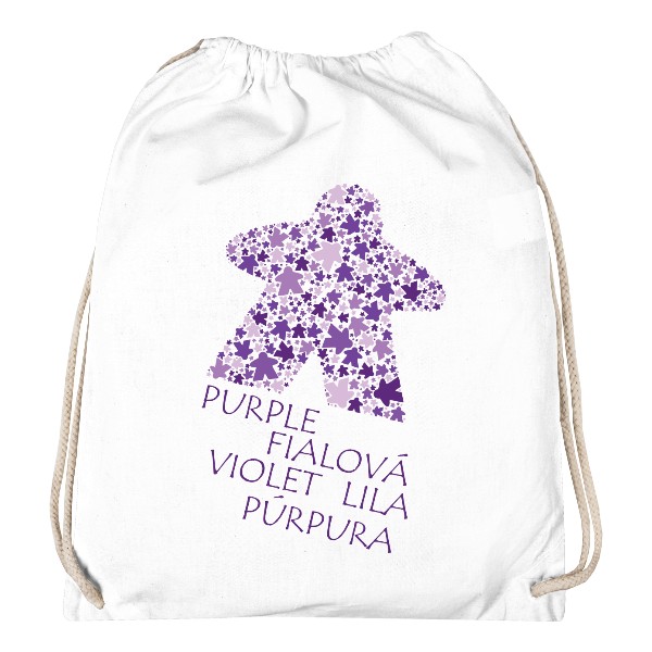 Vak na záda s potiskem Color Meeple – Fialová Jazyky