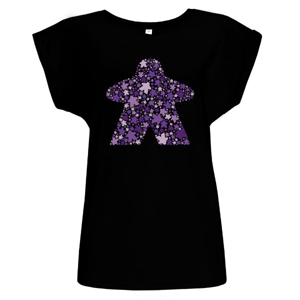 Tričko s potiskem Color Meeple – Fialová