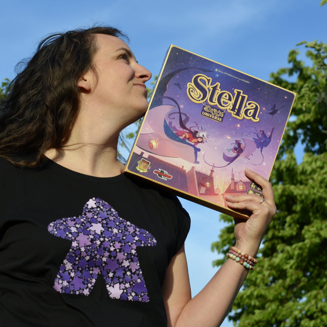 Tričko s potiskem Color Meeple – Fialová