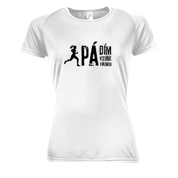 Dámské funkční tričko s potiskem Běžkyně v pátek