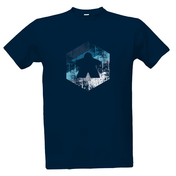 Tričko s potiskem Hex Meeple – zimní deskohrátky