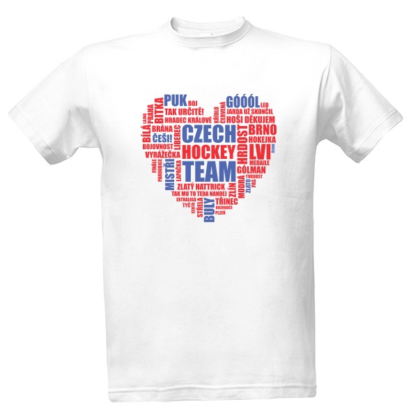 Tričko s potiskem Česká hokejová srdcovka